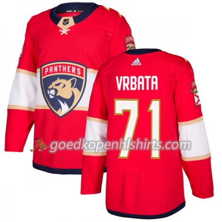 Florida Panthers Radim Vrbata 71 Adidas 2017-2018 Rood Authentic Shirt - Mannen